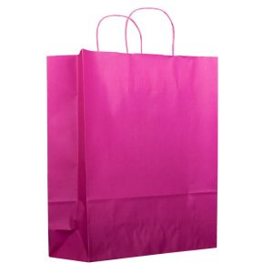 Bolsa de papel kraf fucsia
