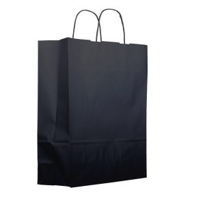 Bolsa de papel negra kraft