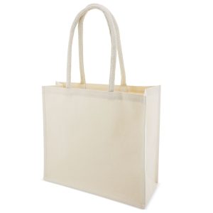 Bolsa blanco crudo con asas
