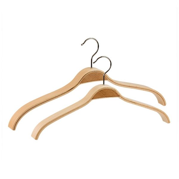 Percha de madera natural laminada