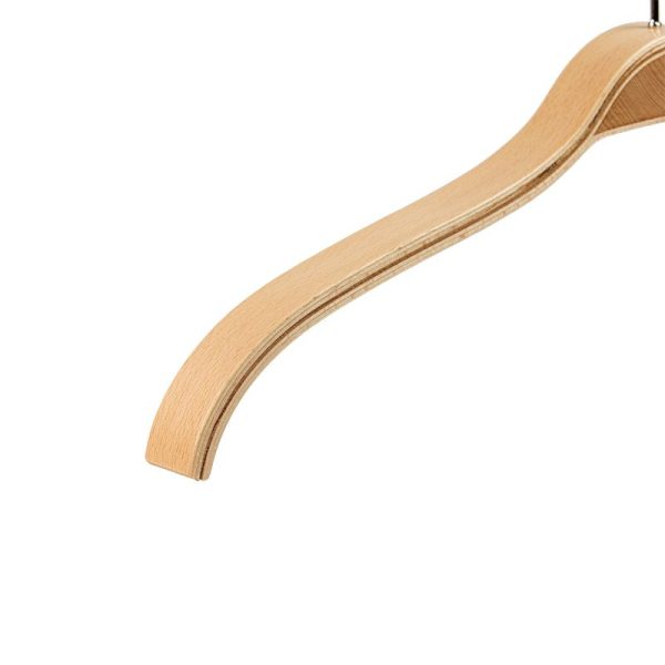 Percha de madera natural laminada