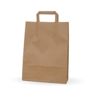 Bolsa de papel kraft asa plana
