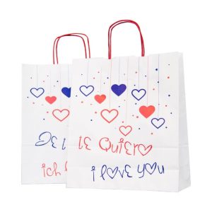 Bolsa de papel corazones