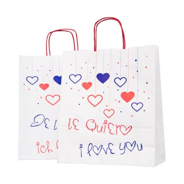 Bolsa de papel corazones