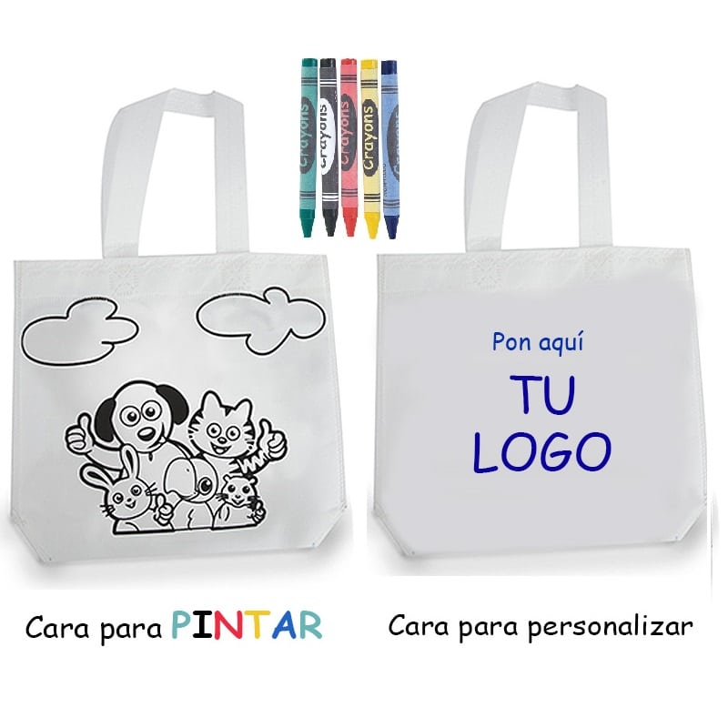 Bolsas infantiles para pintar para detalles cumpleaños niños