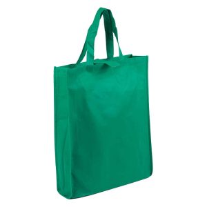 Bolsa plegable de tela verde