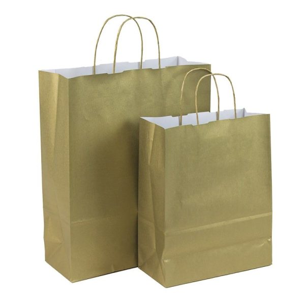 Bolsas de papel color oro