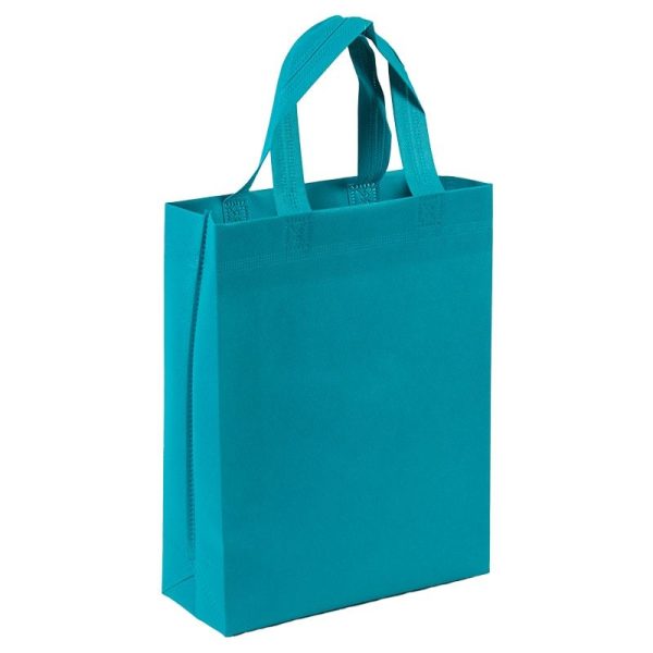 Bolsa de tela pequeña con fuelle azul