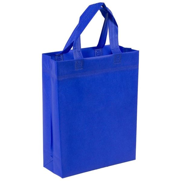 Bolsa de tela pequeña con fuelle azul oscuro