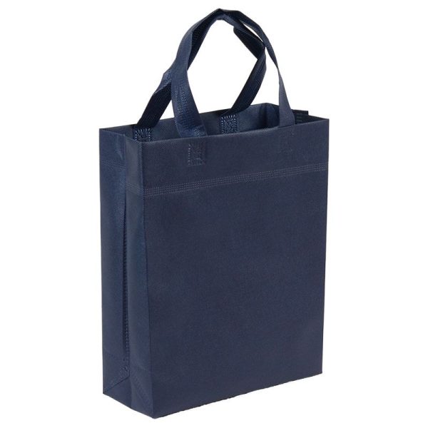 Bolsa de tela pequeña con fuelle azul marino