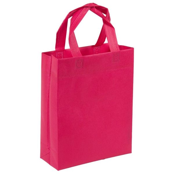 Bolsa de tela pequeña con fuelle rosa