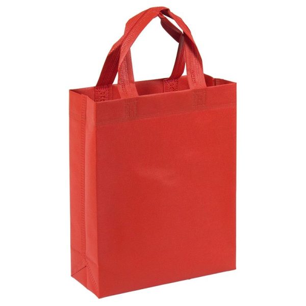 Bolsa de tela pequeña con fuelle roja