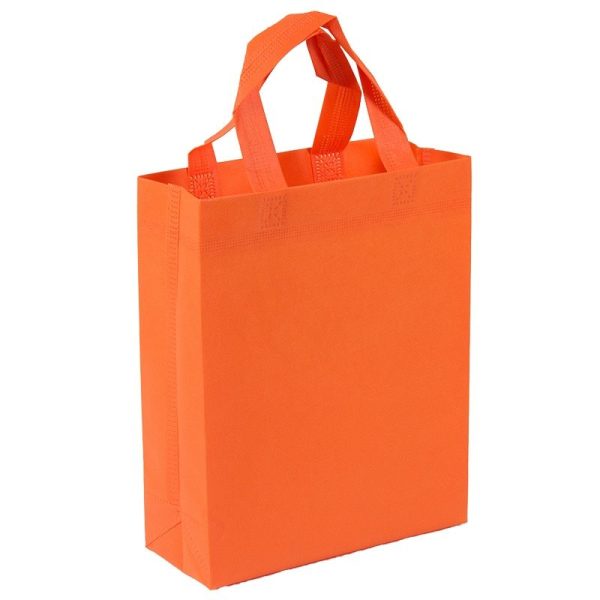 Bolsa de tela pequeña con fuelle naranja