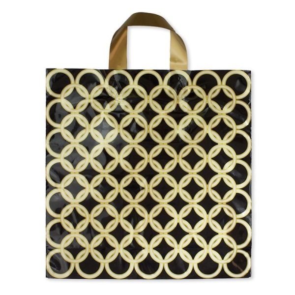 Bolsa lazo aros negro y oro