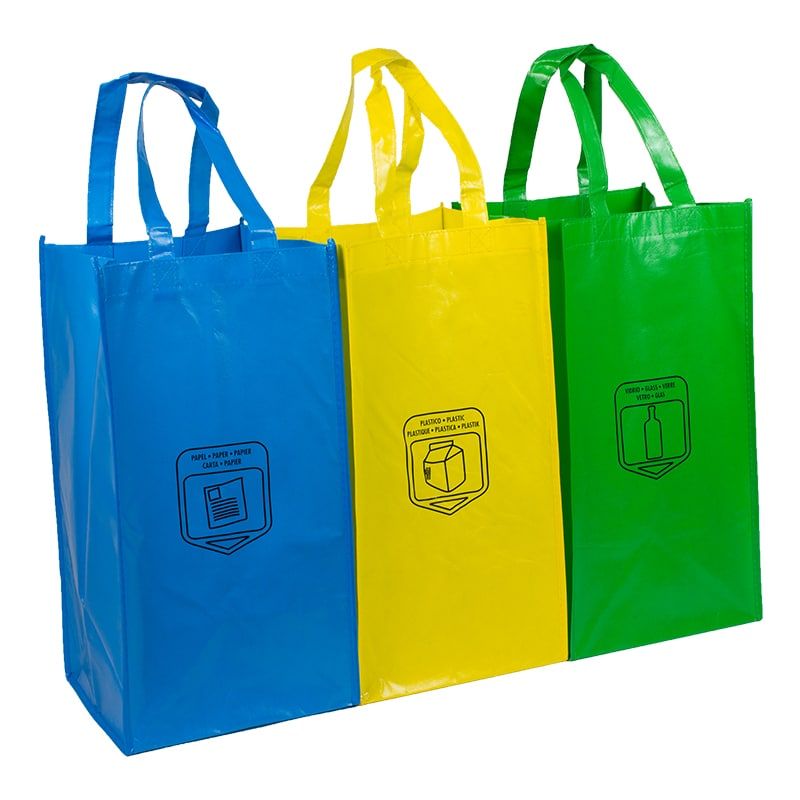 LCQI Bolsas Reciclaje Basura Colores Residuos Reutilizables Set 3