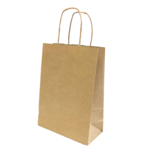 Bolsa de papel pequeña asas retrorcidas